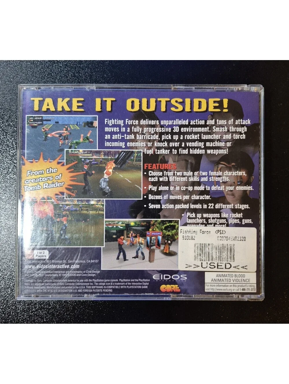 Fighting Force - Sony PlayStation 1 (PS1) 1997 - Eidos Interactive -CIB